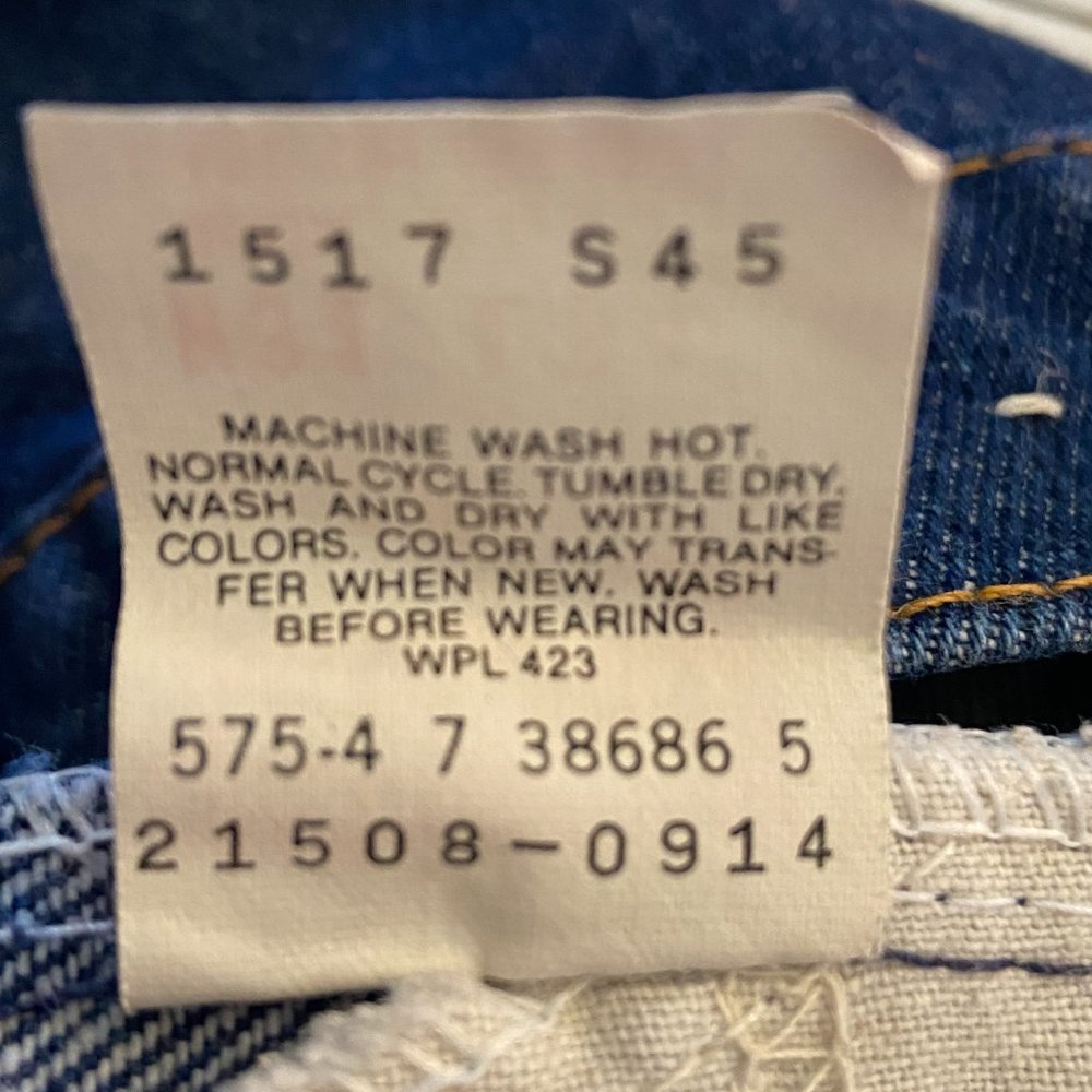 Vintage Levis 517 Jeans 31 x 34 Blue Denim White Tab Made in the USA - Picture 12 of 14